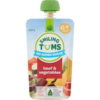 countdown smiling tums baby food beef & vegetables 120g
