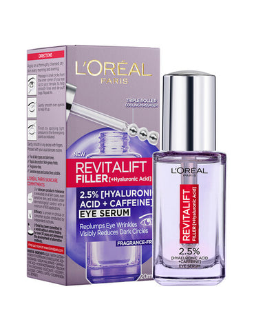 loreal revitalift fillerloreal revitalift filler eye serum hyaluronic acid + caffeine20mL