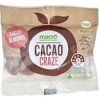 macro snack mix cacao craze almonds 30g