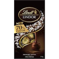 lindt chocolates 70% cocoa 123g