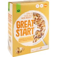 countdown great start cereal iron - almond & honey 400g