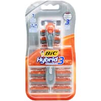 bic hybrid 3 comfort shaver with blades 12pk