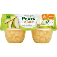 countdown fruit snack pears  in juice 4pk