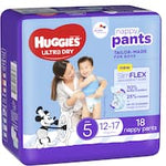huggies ultra dry nappy pants boys size 5 (12-17kg) 18pk