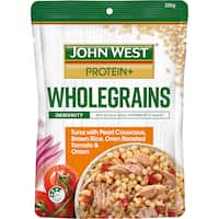 john west protein tuna couscous, rice, tomato & onion 220g