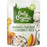 only organic 10 months + baby food mango chicken 170g