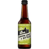 lo bros organic live fermented lemon, lime & bitters with kombucha 330mL