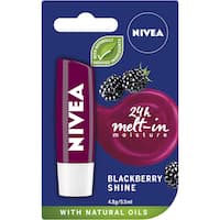 nivea lip balm blackberry shine 4.8g 1pk