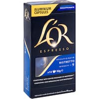 l'or espresso ristretto coffee capsules decaffeinato intensity 9 10pk
