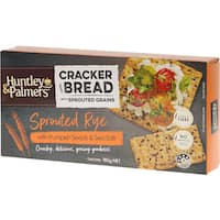 huntly and palmers cracker bread sprouted rye 180g