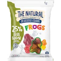 the natural confectionery co sweets rainbow frogs reduced sugar 220g