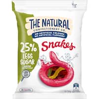 the natural confectionery co sweets snakes reduced sugar 260g