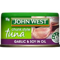 john west tuna chunks garlic soy 95g
