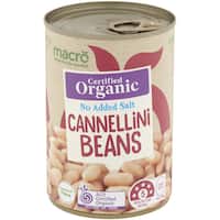macro organic cannellini beans no added salt 425g