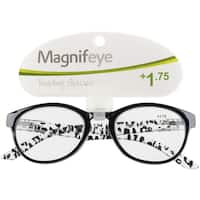magnifeye reading glasses style f +1.75 1ea