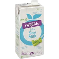 macro organic soy milk light 1L