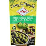 crespo olives green with herb & garlic 70g
