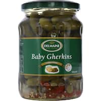 delmaine gherkins baby 670g