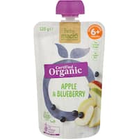macro organic baby food 6+ months apple & blueberry 120g