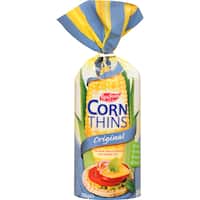 real foods corn thins crispbread original 150g