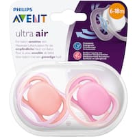 avent ultra air comforters translucent soother 6-18m 2pk
