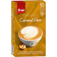 greggs cafe gold coffee mix caramel latte 180g 10 sachets