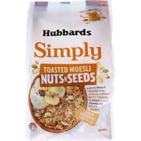 hubbards simply plain nut muesli nuts & seeds 600g