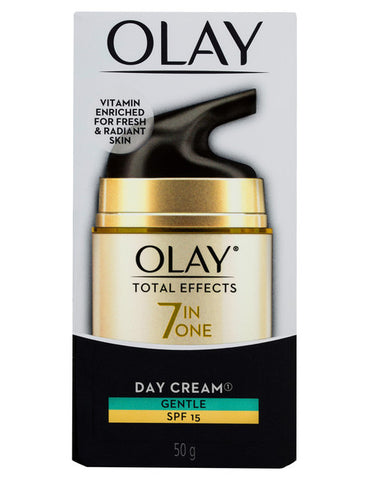 olay total effectsolay total effects face cream moisturiser spf 15 gentle50g