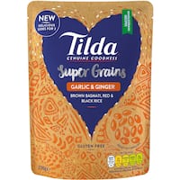tilda super grains garlic & ginger 250g