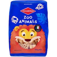 diamond pasta shapes zoo animals 350g