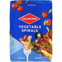 diamond pasta spirals vegetable 450g