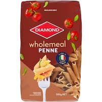 diamond pasta penne wholemeal 500g