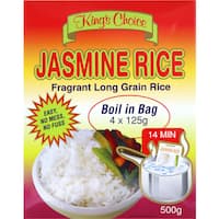 kings choice jasmine rice boil in bag 4 x 125g