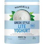 hansells lite yoghurt base natural greek 185g