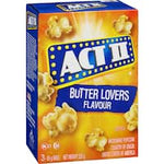 act i i microwave popcorn butter lovers 255g 3pk