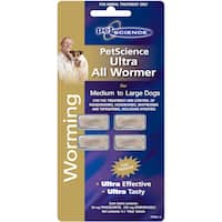 pet science ultra dog worm treatment for medium-large dogs 4pk