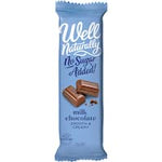 well naturally no sugar added snack bar milk chocolate 45g