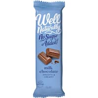 well naturally no sugar added snack bar milk chocolate 45g