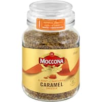 moccona instant freeze dried coffee caramel flavour infused 95g