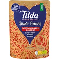 tilda super grains sweet potato, chilli & coconut 220g