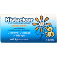 histaclear allergy relief hayfever sneezing itching eye 5pk