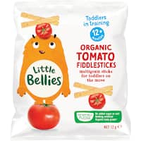 little bellies organic baby snacks tomato fiddlesticks 12g