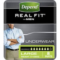 depend real fit underwear mens continence pants medium 8pk