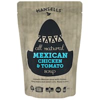 hansells natural pouch soup mexican chicken & tomato 400g