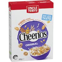 uncle tobys cheerios cereal 4 wholegrains 580g