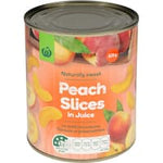 countdown peaches slices in juice 820g