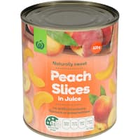 countdown peaches slices in juice 820g