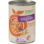 macro organic spaghetti in tomato sauce 420g