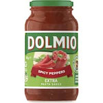 dolmio extra pasta sauce spicy peppers 500g