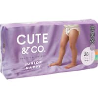 cute & co junior nappies 28pk